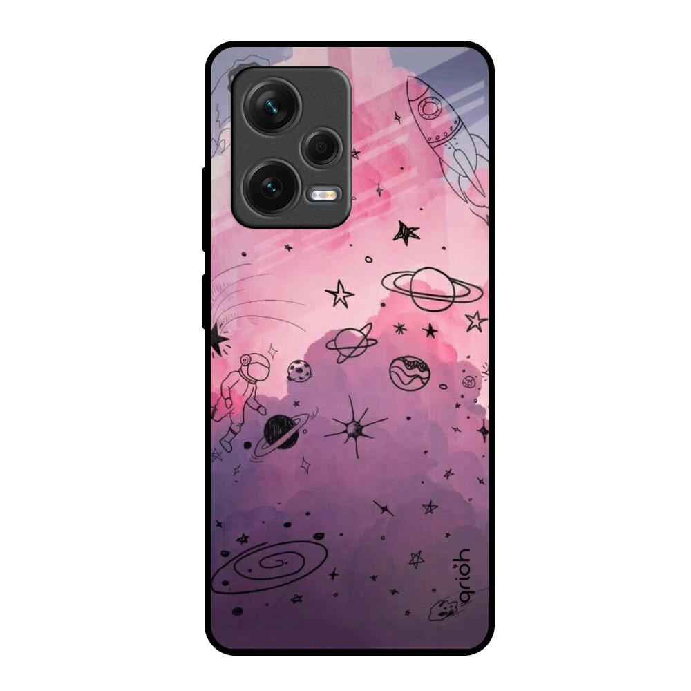 Space Doodles Redmi Note 12 Pro Plus 5G Glass Back Cover Online