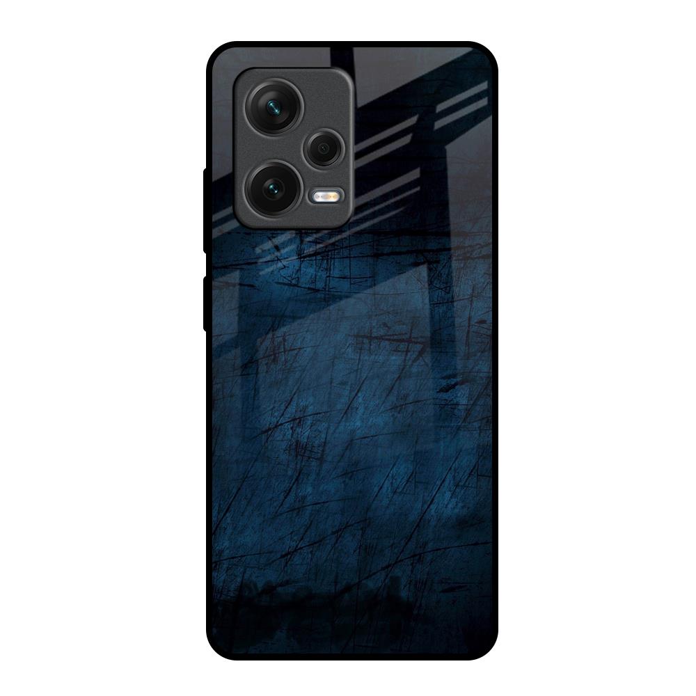Dark Blue Grunge Redmi Note 12 Pro Plus 5G Glass Back Cover Online