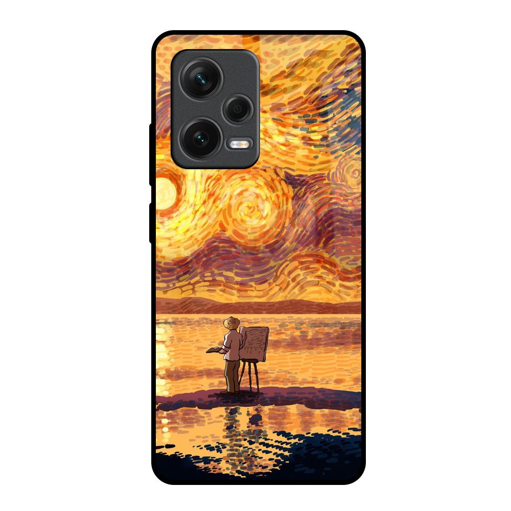 Sunset Vincent Redmi Note 12 Pro Plus 5G Glass Back Cover Online