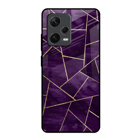 Geometric Purple Redmi Note 12 Pro Plus 5G Glass Back Cover Online