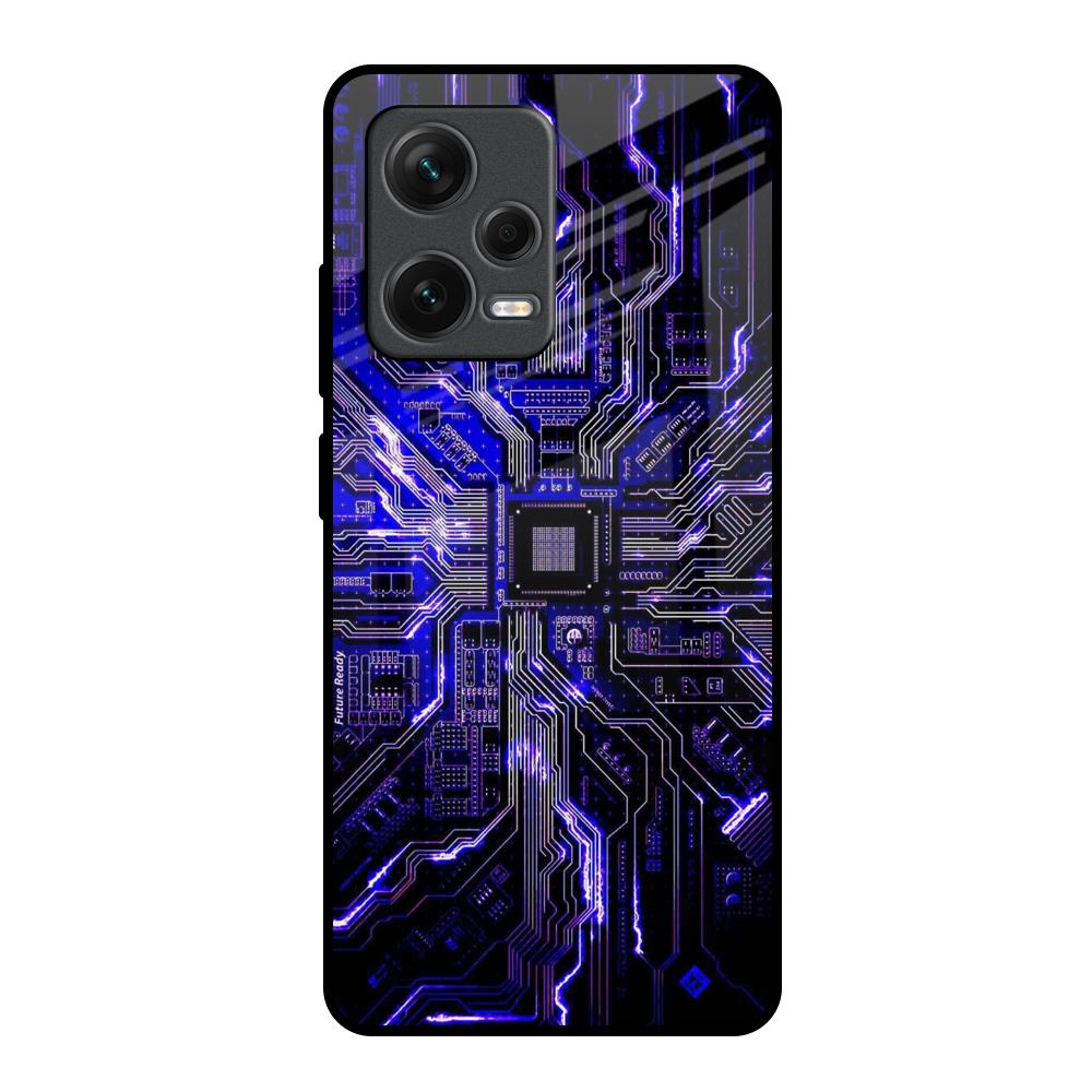 Techno Color Pattern Redmi Note 12 Pro Plus 5G Glass Back Cover Online