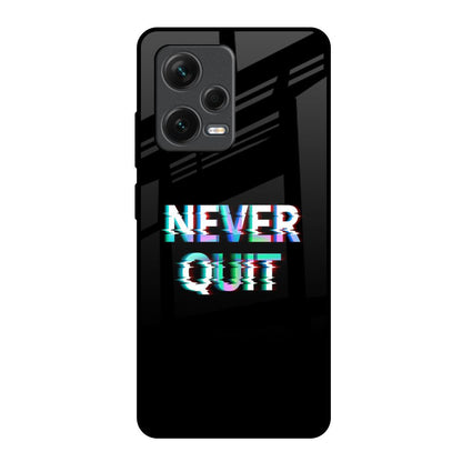 Never Quit Redmi Note 12 Pro Plus 5G Glass Back Cover Online