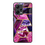 Electroplated Geometric Marble Redmi Note 12 Pro Plus 5G Glass Back Cover Online