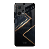 Sleek Golden & Navy Redmi Note 12 Pro Plus 5G Glass Back Cover Online