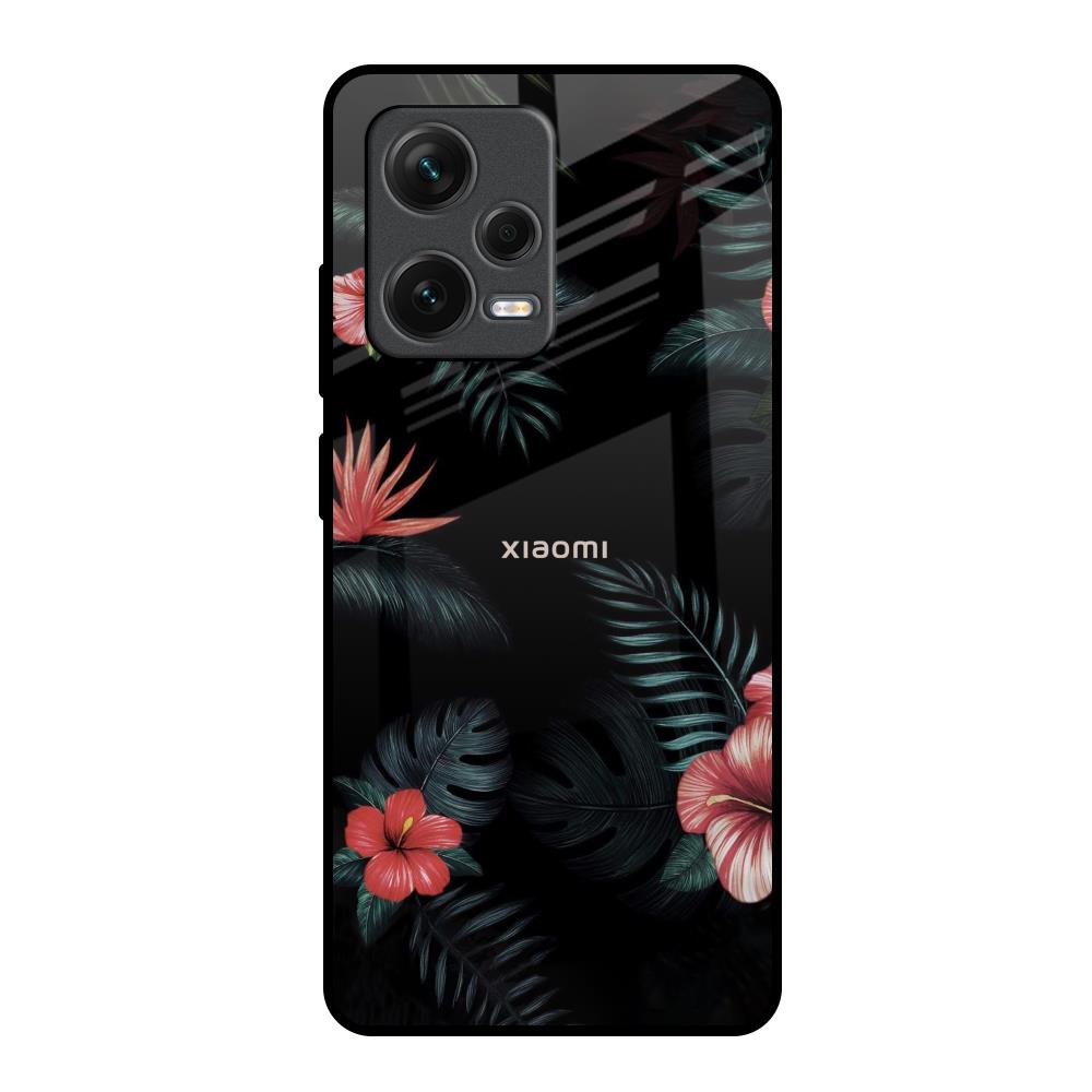 Tropical Art Flower Redmi Note 12 Pro Plus 5G Glass Back Cover Online