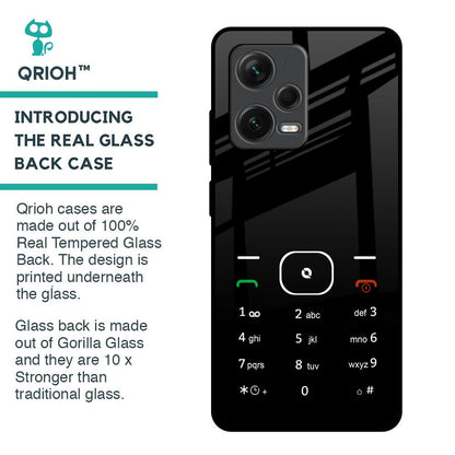 Classic Keypad Pattern Glass Case for Redmi Note 12 Pro Plus 5G