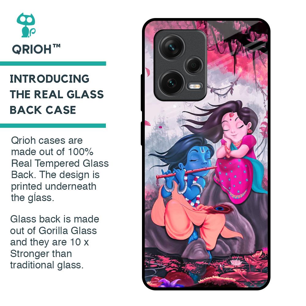 Radha Krishna Art Glass Case for Redmi Note 12 Pro Plus 5G
