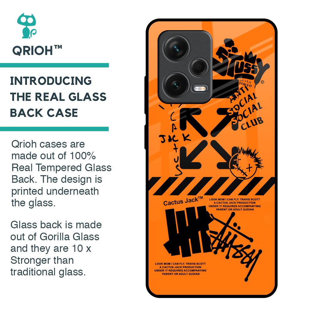 Anti Social Club Glass Case for Redmi Note 12 Pro Plus 5G
