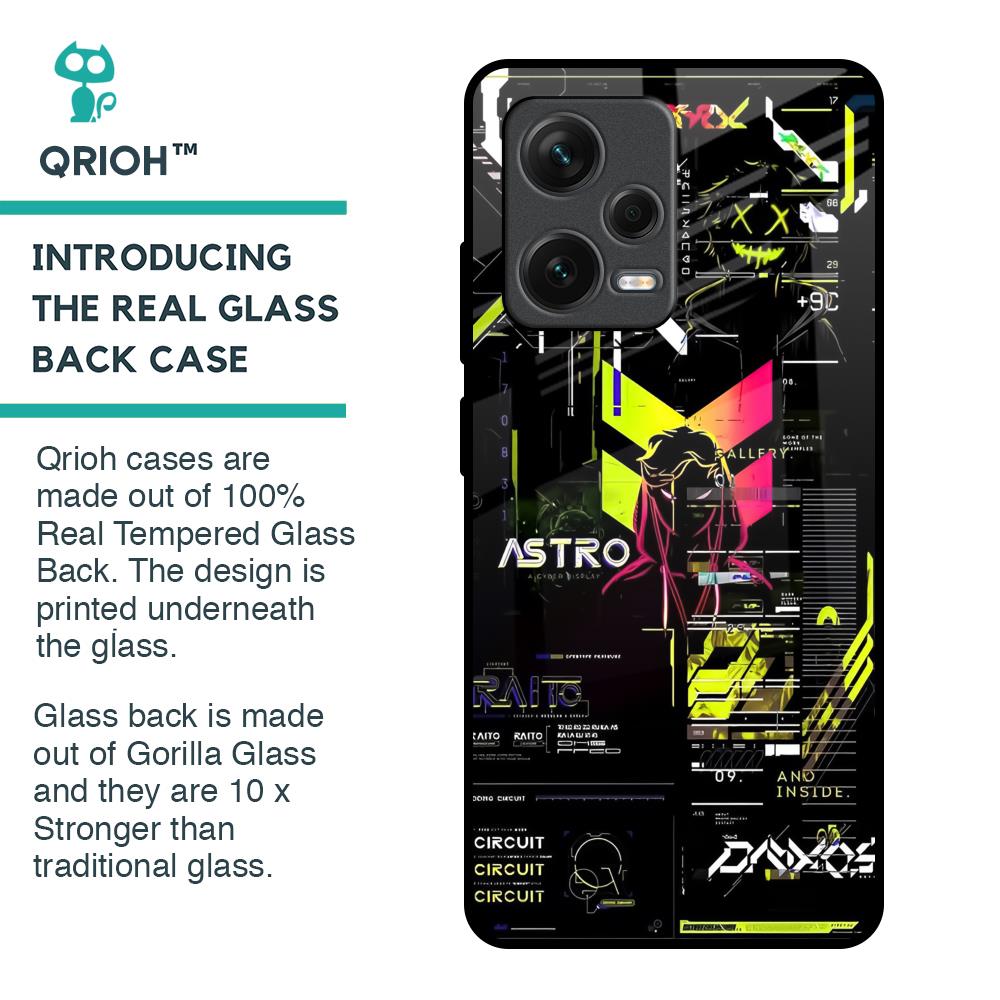 Astro Glitch Glass Case for Redmi Note 12 Pro Plus 5G