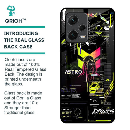 Astro Glitch Glass Case for Redmi Note 12 Pro Plus 5G