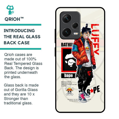 Bape Luffy Glass Case for Redmi Note 12 Pro Plus 5G
