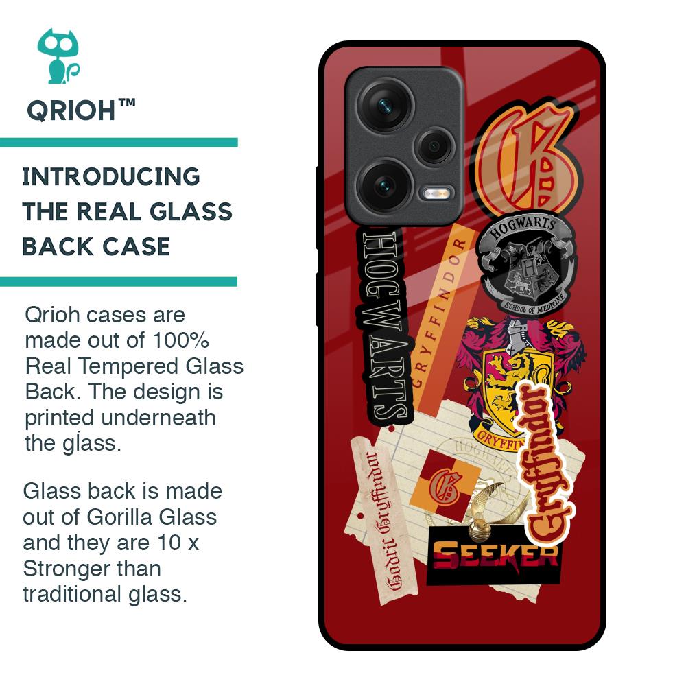 Gryffindor Glass Case for Redmi Note 12 Pro Plus 5G