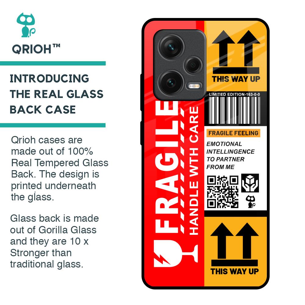 Handle With Care Glass Case for Redmi Note 12 Pro Plus 5G