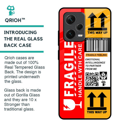 Handle With Care Glass Case for Redmi Note 12 Pro Plus 5G