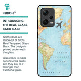 Travel Map Glass Case for Redmi Note 12 Pro Plus 5G