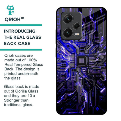 Techno Color Pattern Glass Case For Redmi Note 12 Pro Plus 5G