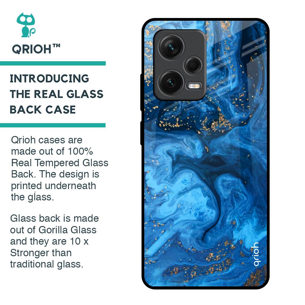Gold Sprinkle Glass Case for Redmi Note 12 Pro Plus 5G
