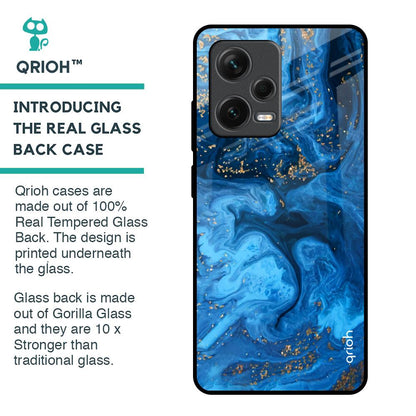Gold Sprinkle Glass Case for Redmi Note 12 Pro Plus 5G