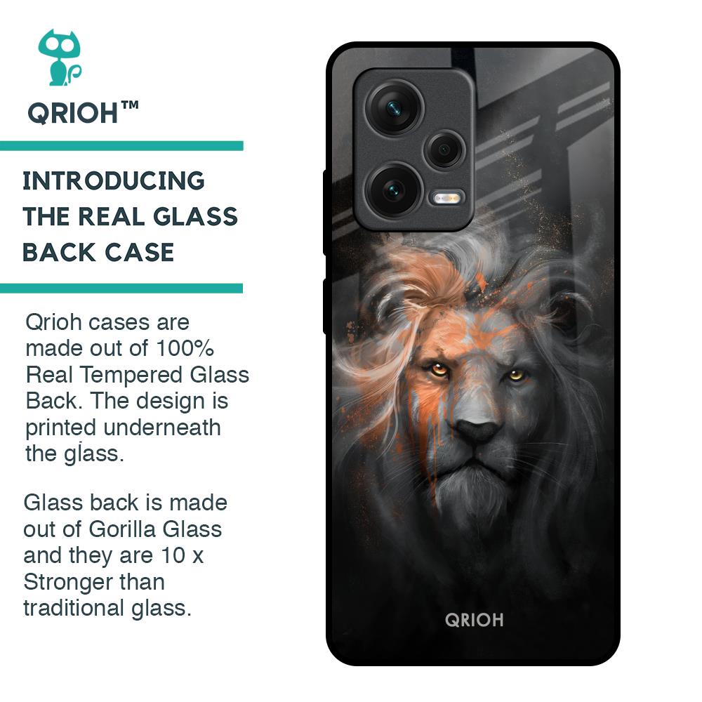 Devil Lion Glass Case for Redmi Note 12 Pro Plus 5G