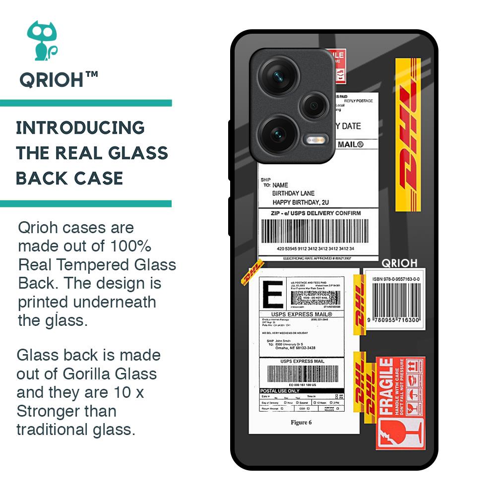 Cool Barcode Label Glass Case For Redmi Note 12 Pro Plus 5G