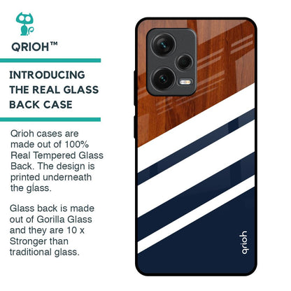 Bold Stripes Glass Case for Redmi Note 12 Pro Plus 5G