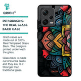 Retro Gorgeous Flower Glass Case for Redmi Note 12 Pro Plus 5G