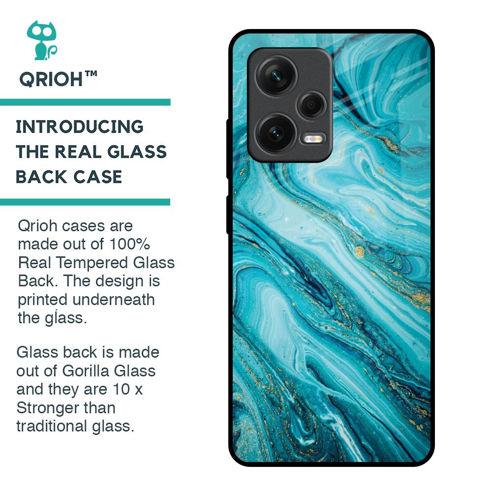 Ocean Marble Glass Case for Redmi Note 12 Pro Plus 5G