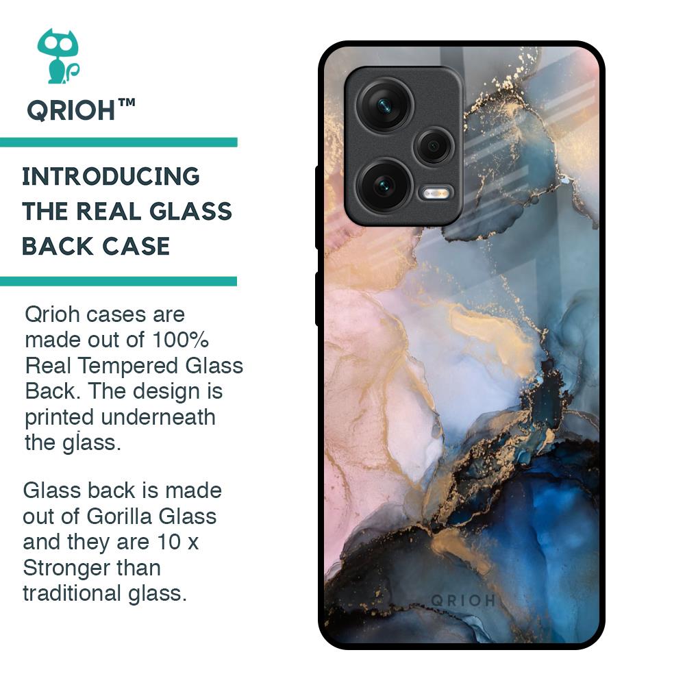 Marble Ink Abstract Glass Case for Redmi Note 12 Pro Plus 5G