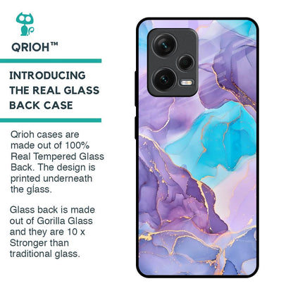 Alcohol ink Marble Glass Case for Redmi Note 12 Pro Plus 5G