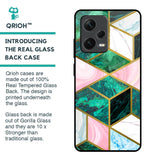 Seamless Green Marble Glass Case for Redmi Note 12 Pro Plus 5G