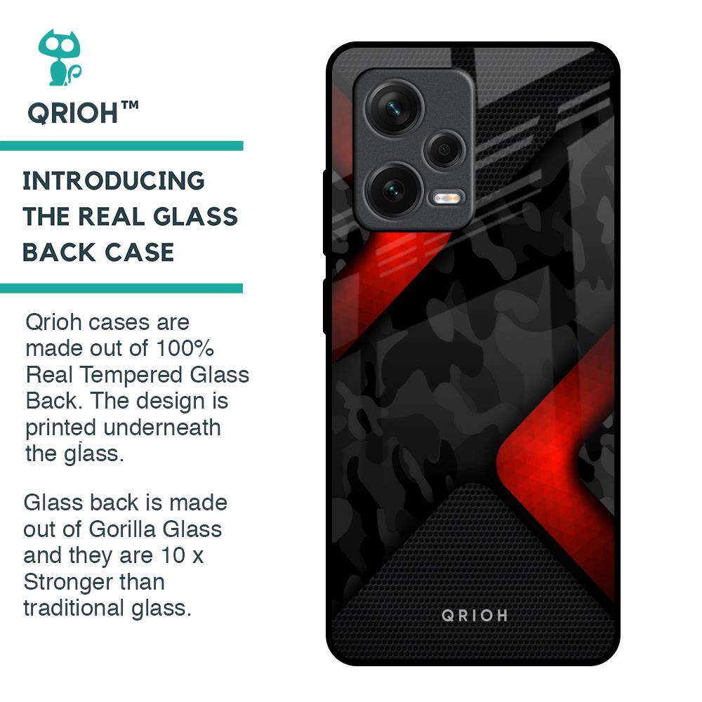 Modern Camo Abstract Glass Case for Redmi Note 12 Pro Plus 5G