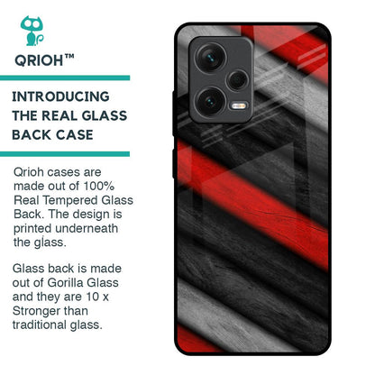 Soft Wooden Texture Glass Case for Redmi Note 12 Pro Plus 5G