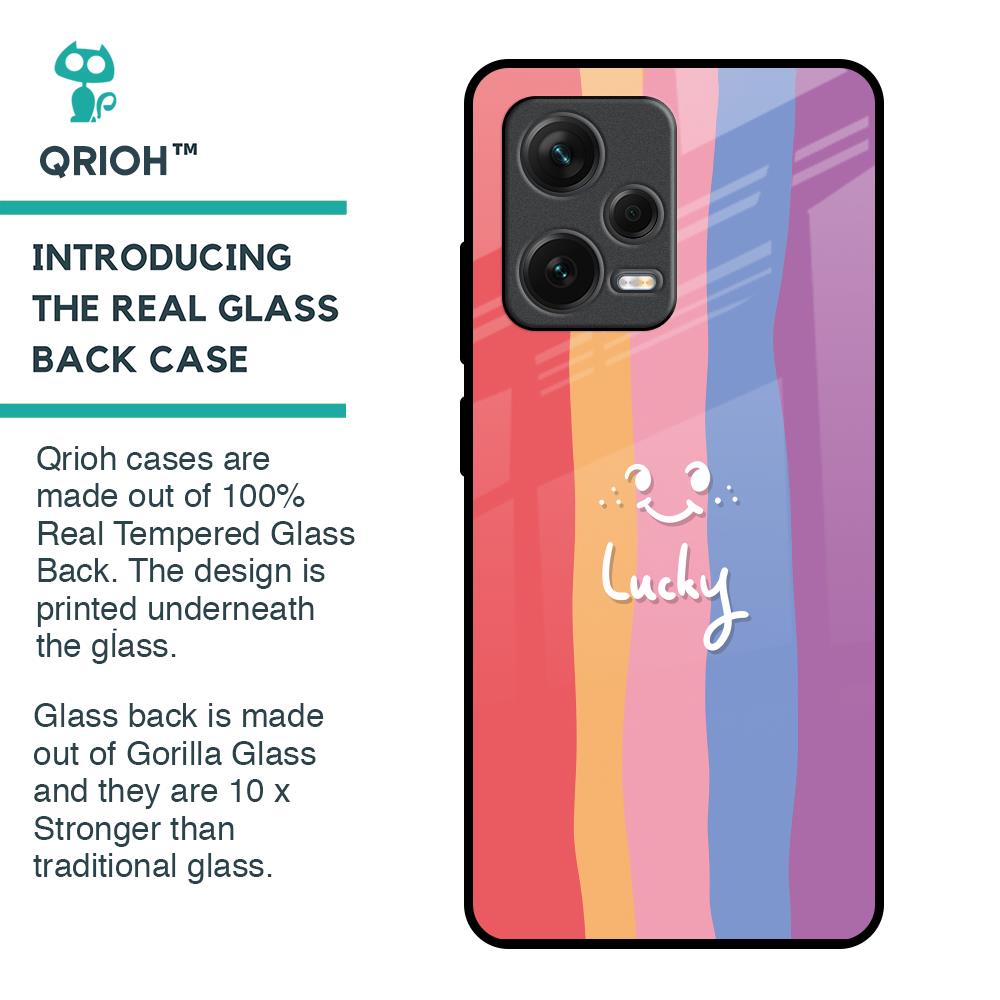 Lucky Abstract Glass Case for Redmi Note 12 Pro Plus 5G