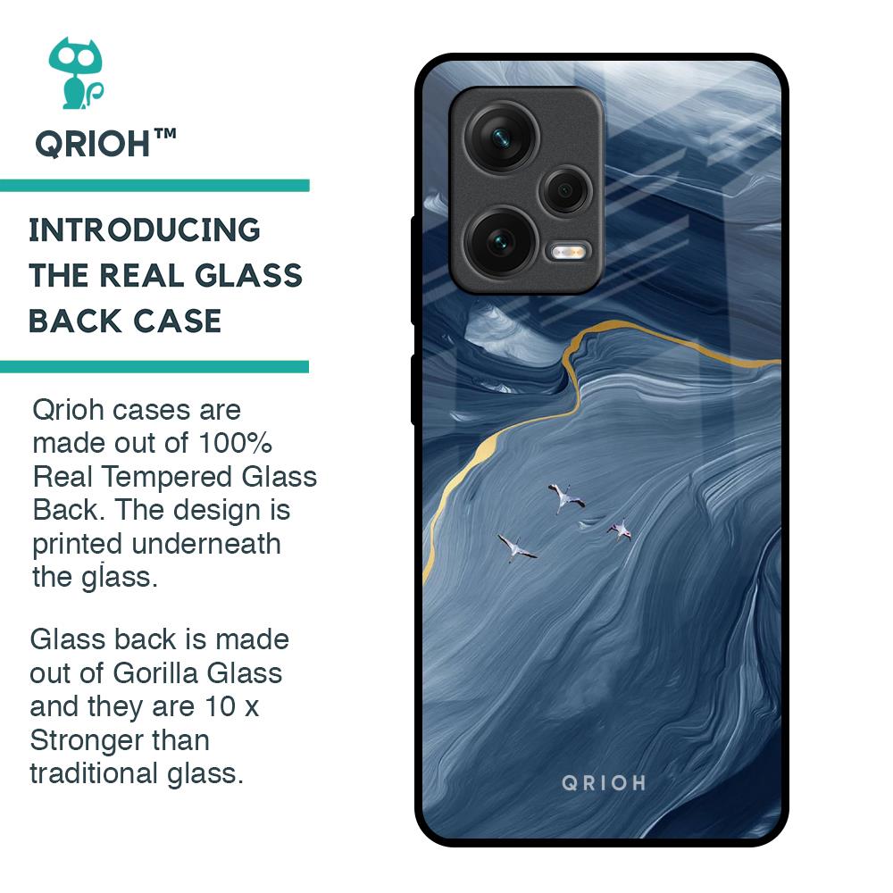 Deep Ocean Marble Glass Case for Redmi Note 12 Pro Plus 5G