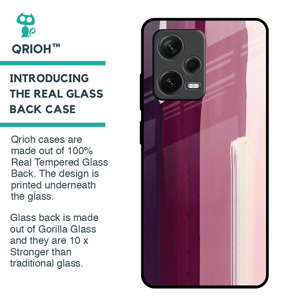 Brush Stroke Art Glass Case for Redmi Note 12 Pro Plus 5G