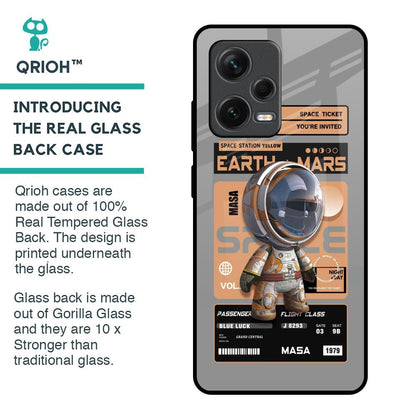Space Ticket Glass Case for Redmi Note 12 Pro Plus 5G