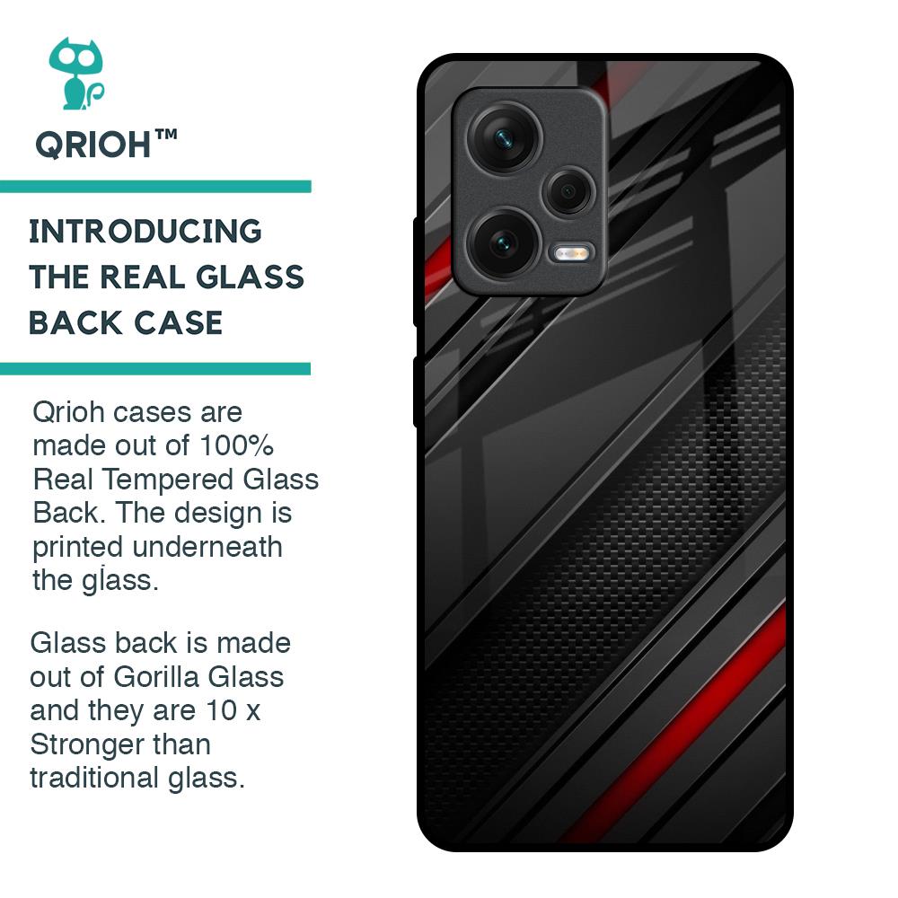 Modern Abstract Glass Case for Redmi Note 12 Pro Plus 5G