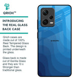 Blue Wave Abstract Glass Case for Redmi Note 12 Pro Plus 5G
