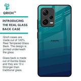 Green Triangle Pattern Glass Case for Redmi Note 12 Pro Plus 5G