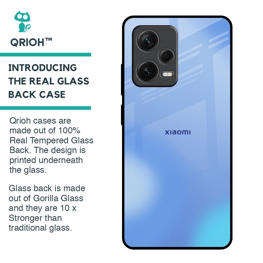 Vibrant Blue Texture Glass Case for Redmi Note 12 Pro Plus 5G