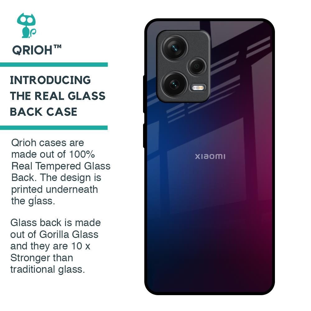 Mix Gradient Shade Glass Case For Redmi Note 12 Pro Plus 5G