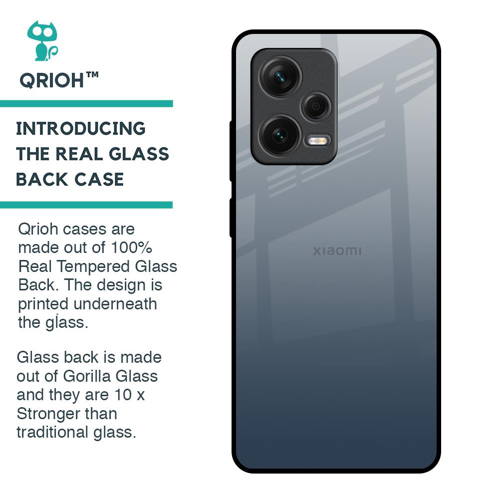 Smokey Grey Color Glass Case For Redmi Note 12 Pro Plus 5G