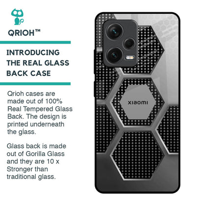 Hexagon Style Glass Case For Redmi Note 12 Pro Plus 5G
