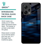 Blue Rough Abstract Glass Case for Redmi Note 12 Pro Plus 5G