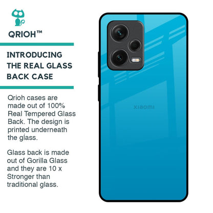 Blue Aqua Glass Case for Redmi Note 12 Pro Plus 5G
