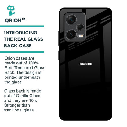 Jet Black Glass Case for Redmi Note 12 Pro Plus 5G