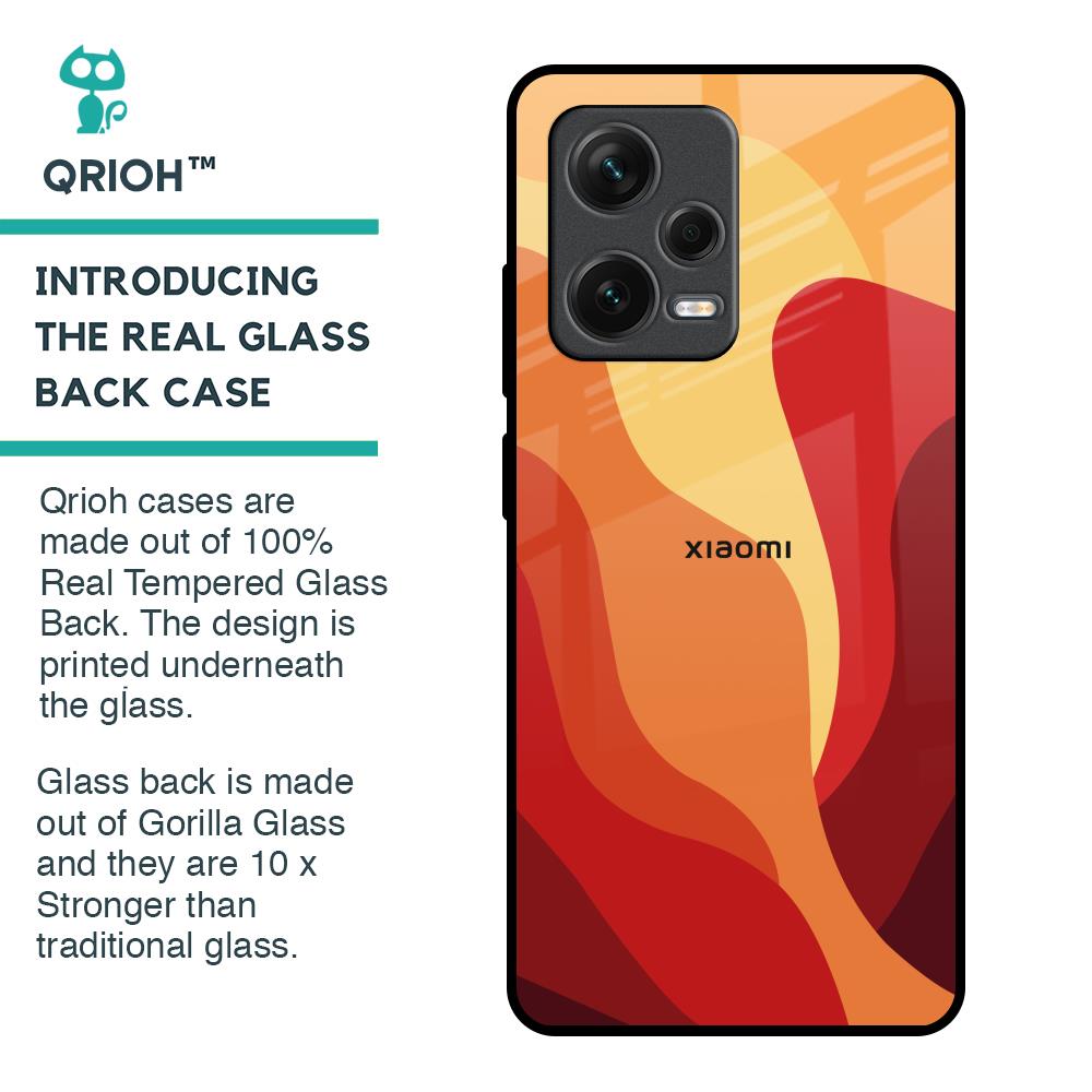 Magma Color Pattern Glass Case for Redmi Note 12 Pro Plus 5G