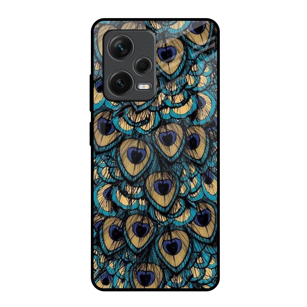 Peacock Feathers Redmi Note 12 Pro Plus 5G Glass Cases & Covers Online