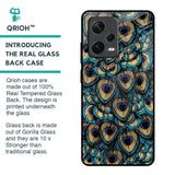 Peacock Feathers Glass case for Redmi Note 12 Pro Plus 5G