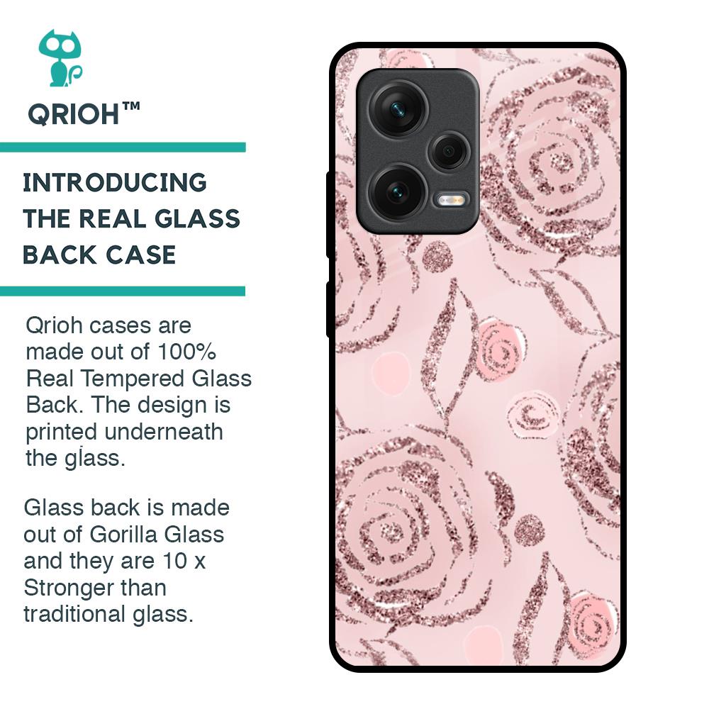 Shimmer Roses Glass case for Redmi Note 12 Pro Plus 5G